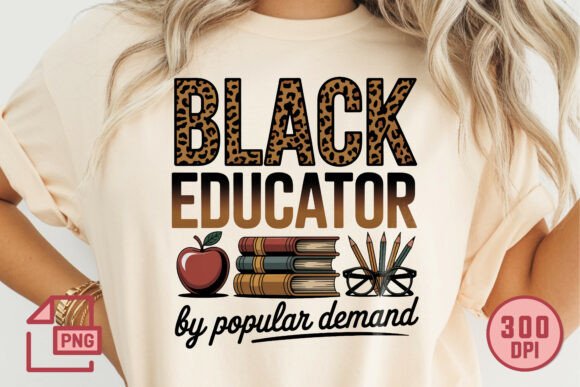 Black Educator Leopard Design