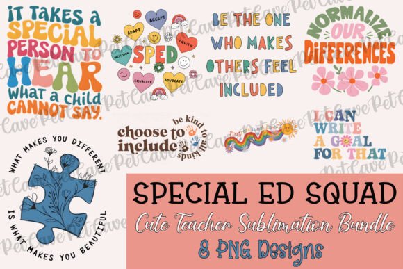 Celebrating Special Education with the Special Ed Squad Teacher PNG Bundle