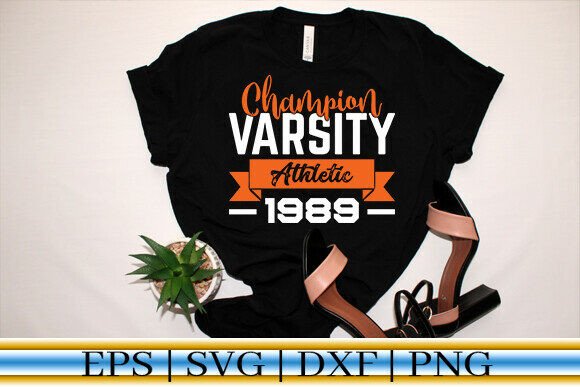 Champion Varsity Athletic 1989 T-Shirt Design