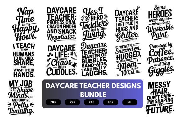 Daycare Teacher SVG Bundle: Empowering Early Educators with Creative Digital Assets