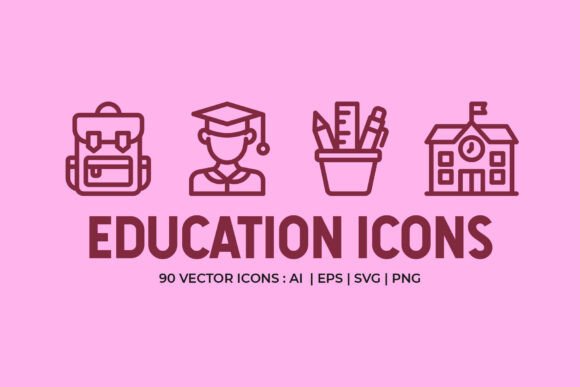 Education Line Icons: A Minimal Pack for Designers