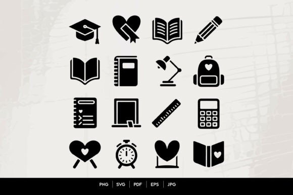 Love Learning – Education and Study Icon Set