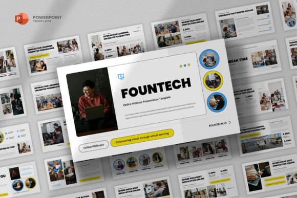 Mastering Online Education with the Fountech Webinar Course Powerpoint Template