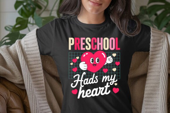 Preschool Teacher Heart T-Shirt: A Vibrant Tribute to Early Education