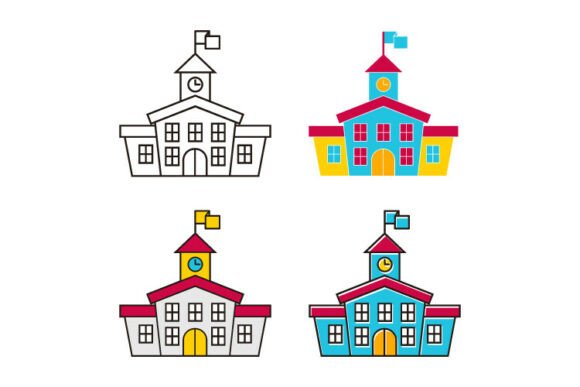 School Building Icon Set: A Practical Evaluation for Designers