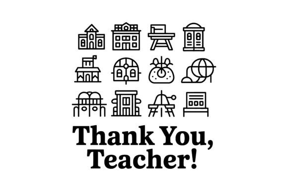 Teacher Appreciation School Icon Set: A Practical Design Resource