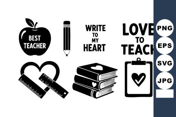 Teacher Appreciation Vector Set for Creative Projects