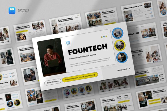 Webinar Course Keynote Template for Modern Presentations